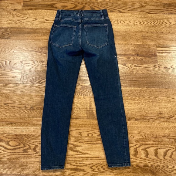 Womens Good American Good Legs crop 0/25 jeans distressed normcore - Picture 11 of 15